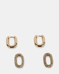 LINK PAVE EARRING GOLD