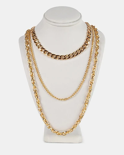 TRIPLE LAYER NECKLACE GOLD