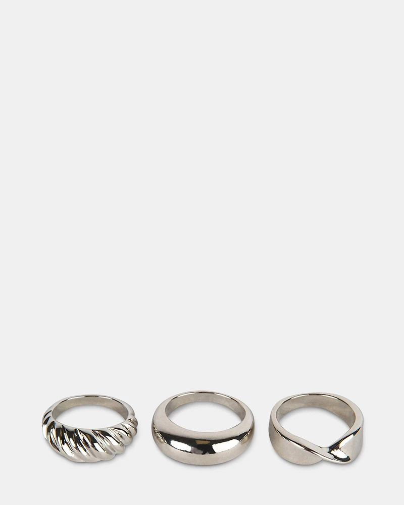 TRIPLE RING SET SILVER