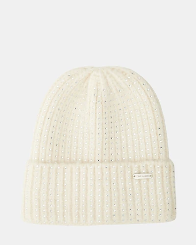 CRYSTAL WIDE CUFF BEANIE NATURAL