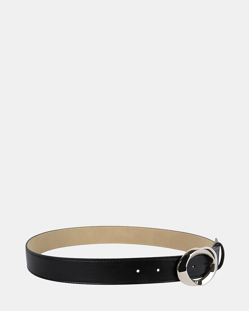 OVAL BUCKLE BELT BLACK