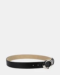 OVAL BUCKLE BELT BLACK