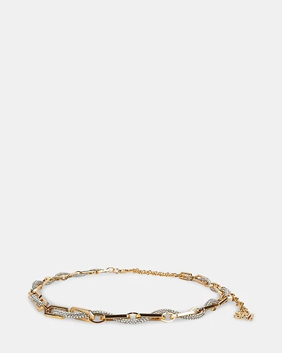 RHINESTONE LINK BELT GOLD