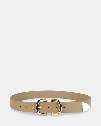 DOUBLE D-LINK BELT TAN