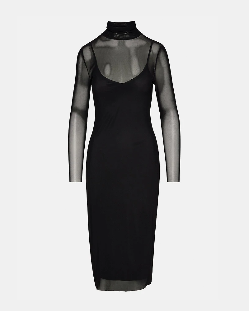 VIVIENNE MESH DRESS BLACK