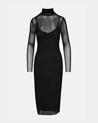VIVIENNE MESH DRESS BLACK