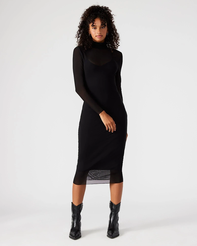 VIVIENNE MESH DRESS BLACK