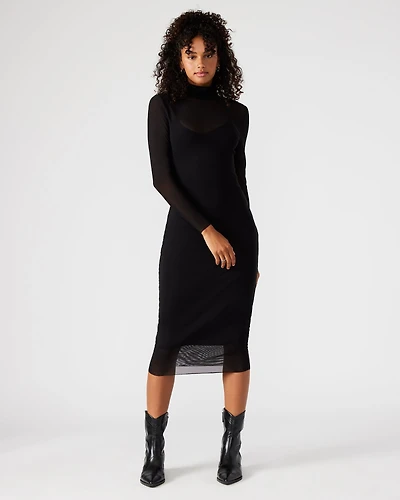 VIVIENNE MESH DRESS BLACK