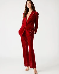 MERCER CRUSHED VELVET PANT RED