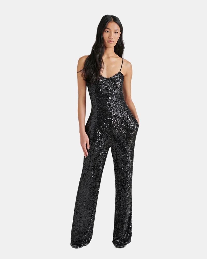 GLITTERINE JUMPSUIT BLACK