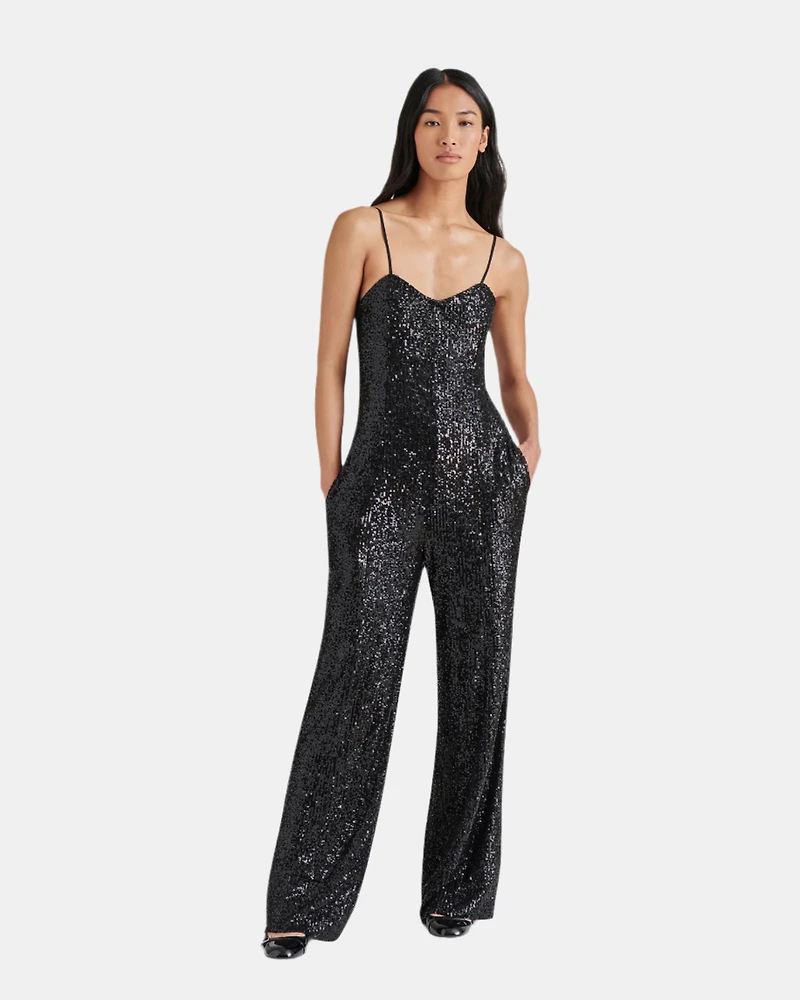 GLITTERINE JUMPSUIT BLACK