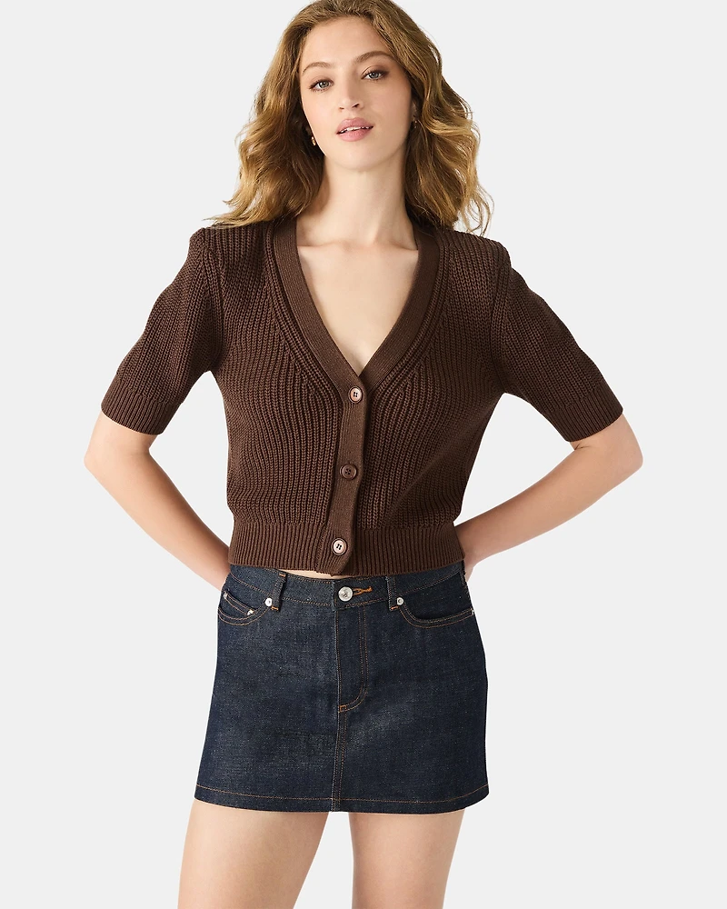 JANAE CARDIGAN BROWN