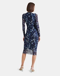 HAILEE DRESS FLORAL INDIGO