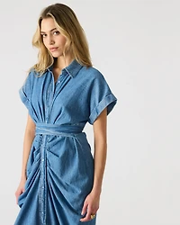 TORI DRESS DENIM LIGHT BLUE