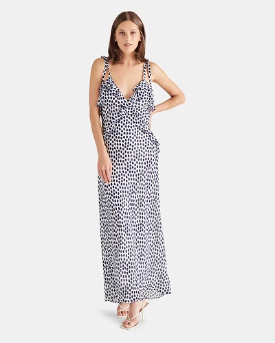 ADALINA DRESS POLKA DOT NATURAL MULTI