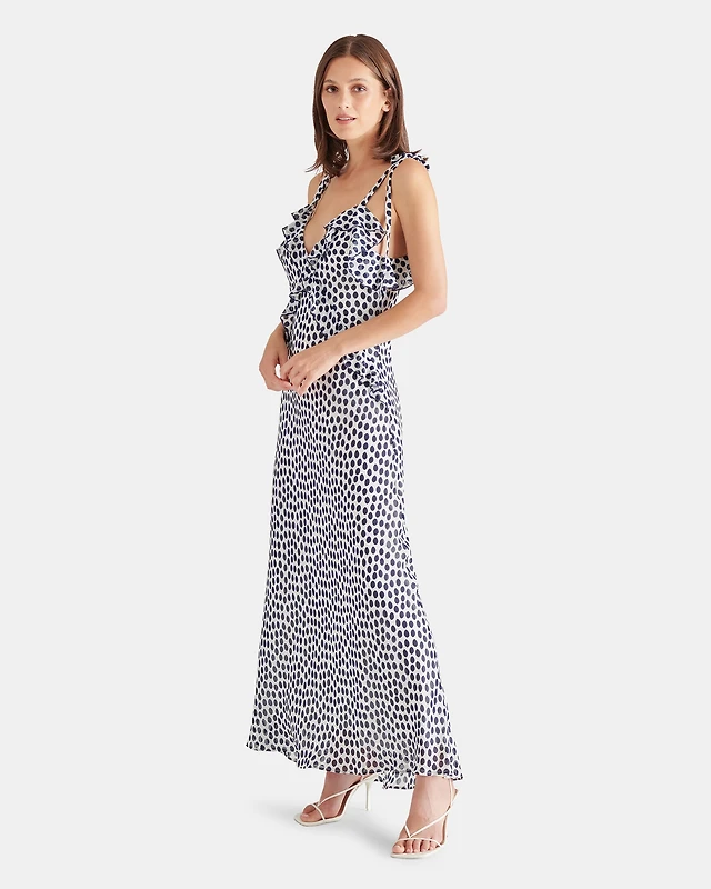 white christmas dresses Blue Polka Dot Chiffon Dress (2-7) main image 0