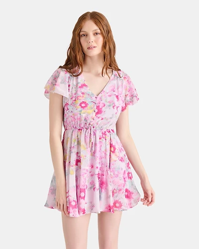 KIRSTY DRESS FLORAL PINK MULTI