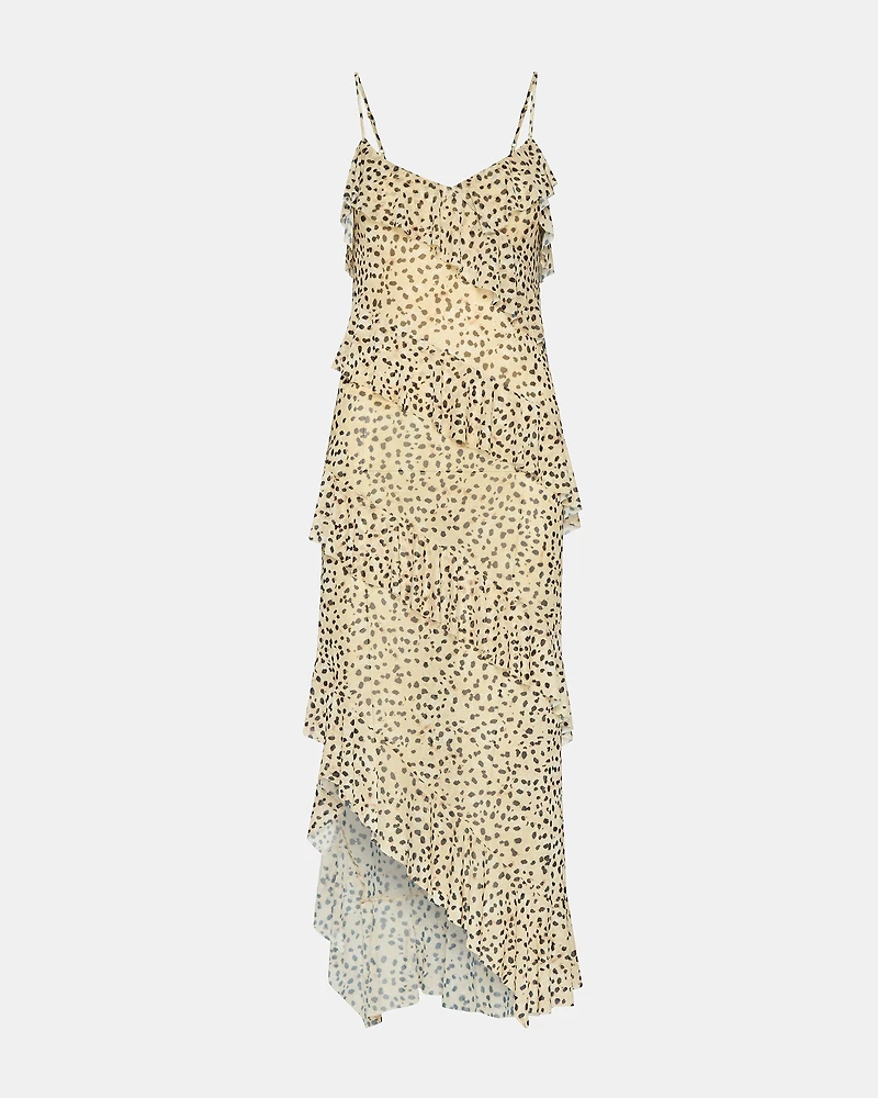 AIDA DRESS LEOPARD TAN MULTI