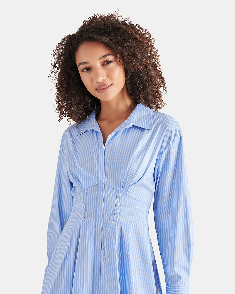 ARIA DRESS STRIPED BLUE MULTI