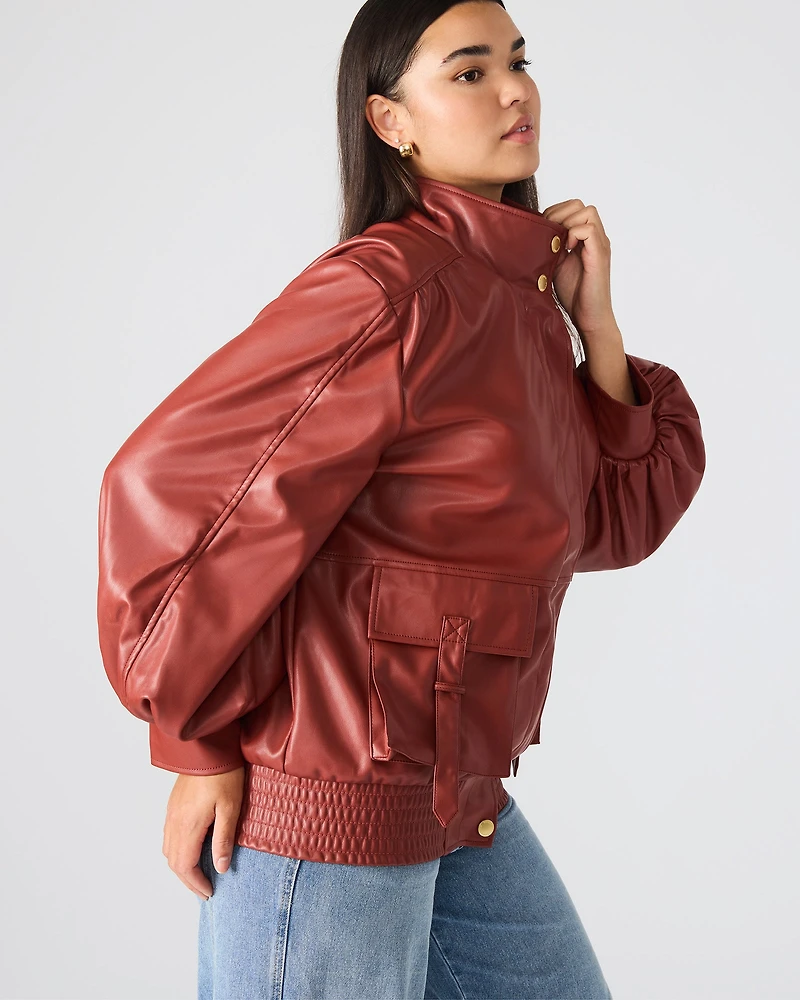 VEE JACKET DUSTY BRICK