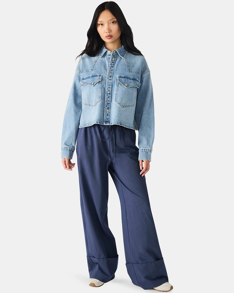 RAFI TOP LIGHT BLUE DENIM