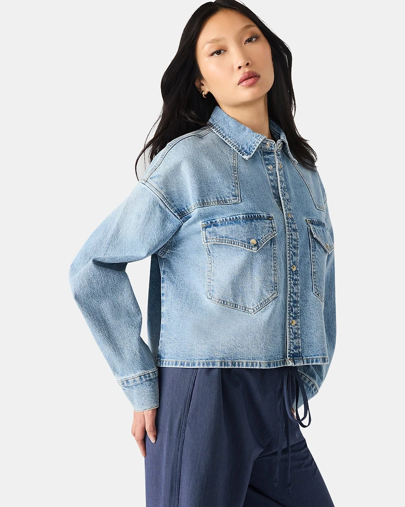 RAFI TOP LIGHT BLUE DENIM