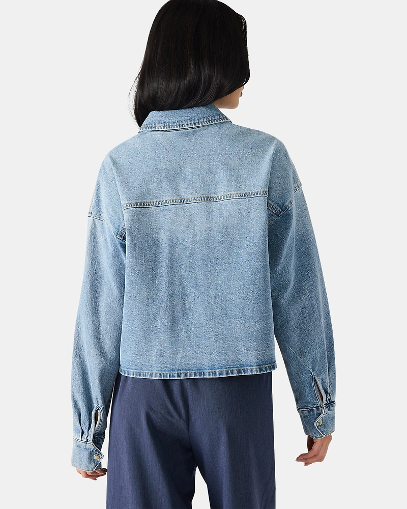 RAFI TOP LIGHT BLUE DENIM
