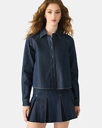 TESSIE TOP DARK BLUE DENIM