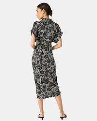TORI DRESS GREY MULTI