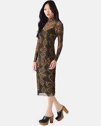VIVIENNE DRESS BROWN EXOTIC