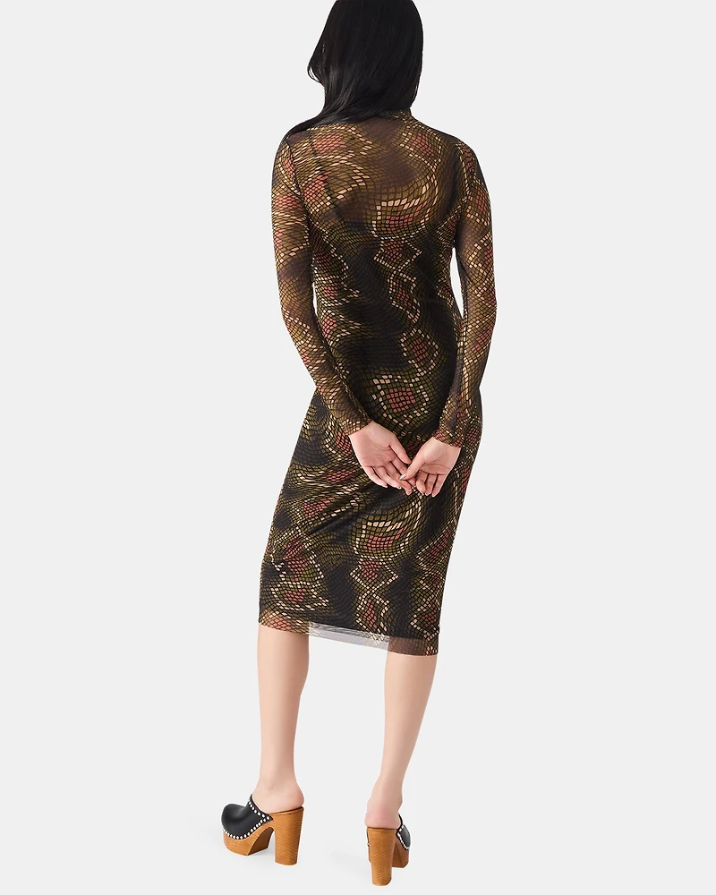 VIVIENNE DRESS BROWN EXOTIC