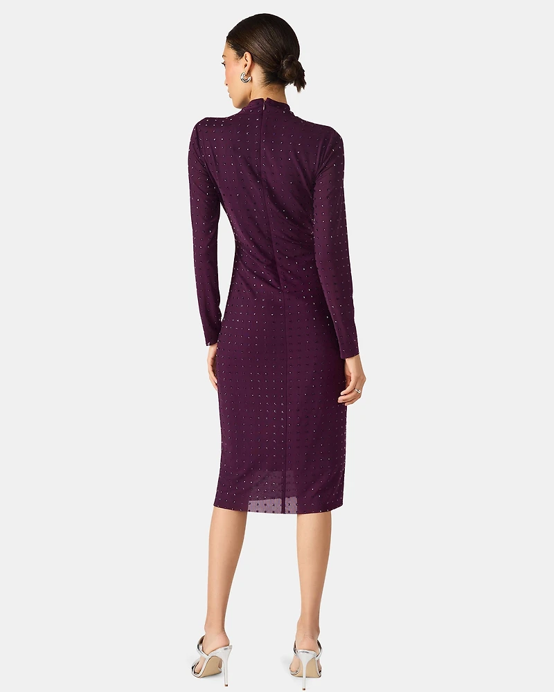 KRISTA MIDI DRESS PURPLE