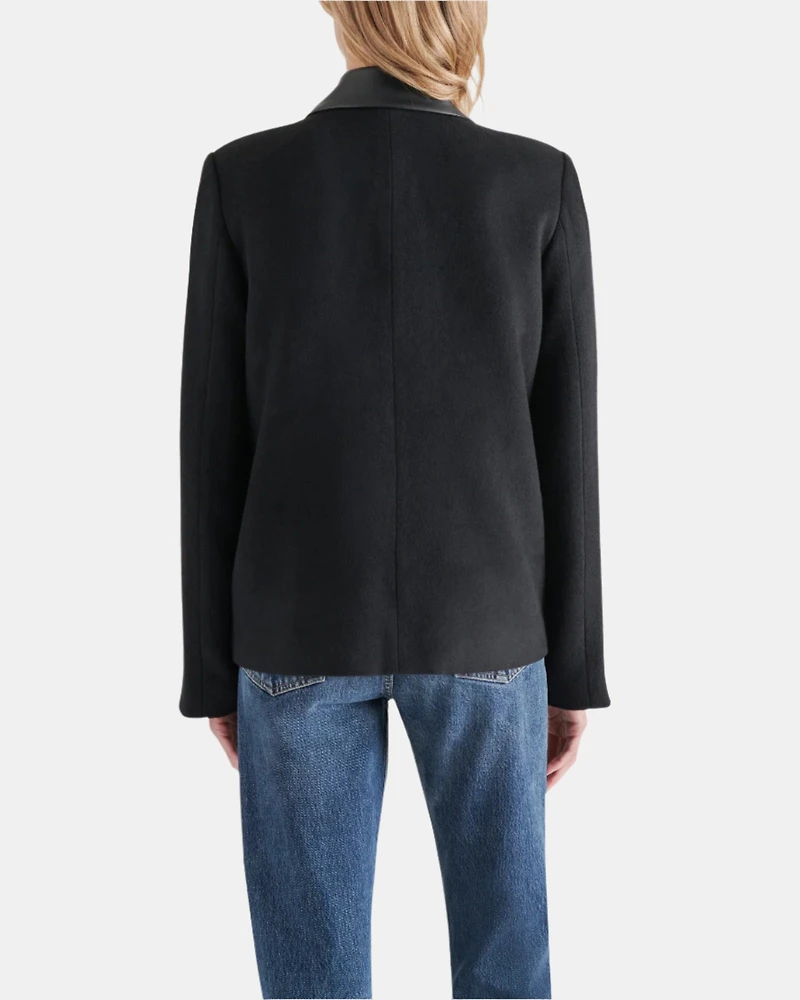 DOUBLE BREASTED PEACOAT BLACK