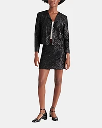 SEQUIN MINI SKIRT BLACK