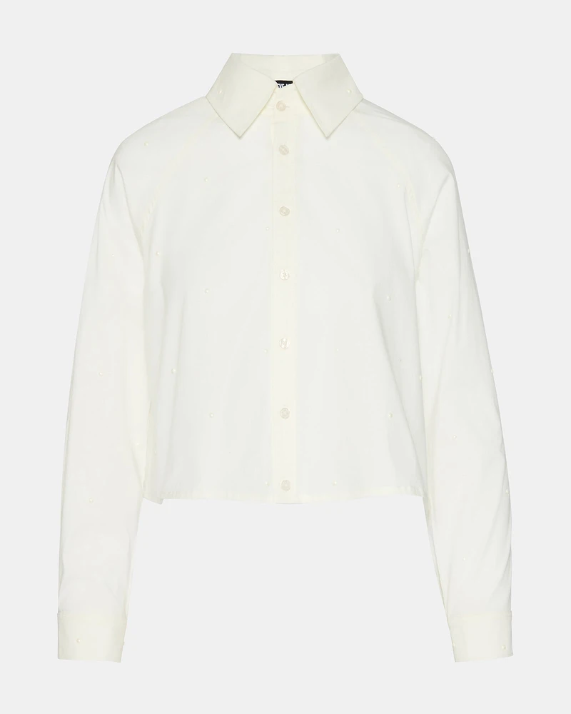 TESS PEARL TOP WHITE