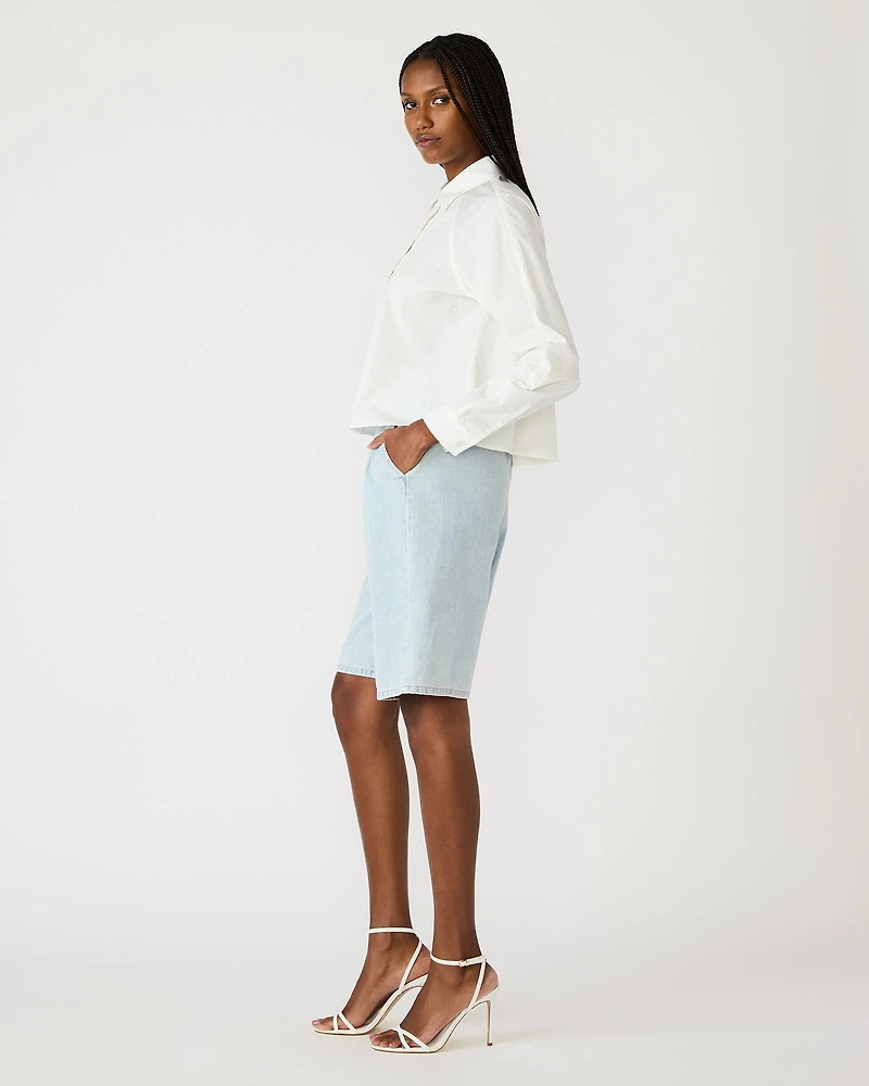 TESS PEARL TOP WHITE