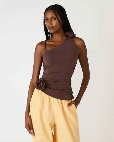 HADLEIGH KNIT TOP BROWN
