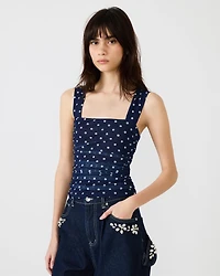 RORRY POLKA DOT KNIT TOP BLUE EXOTIC