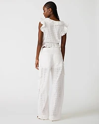DUO PANT EYELET WHITE