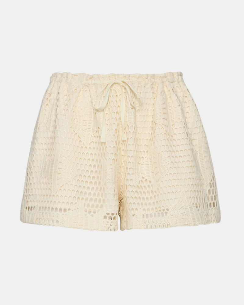 AMELIA DRAWSTRING FISH PANT WHITE