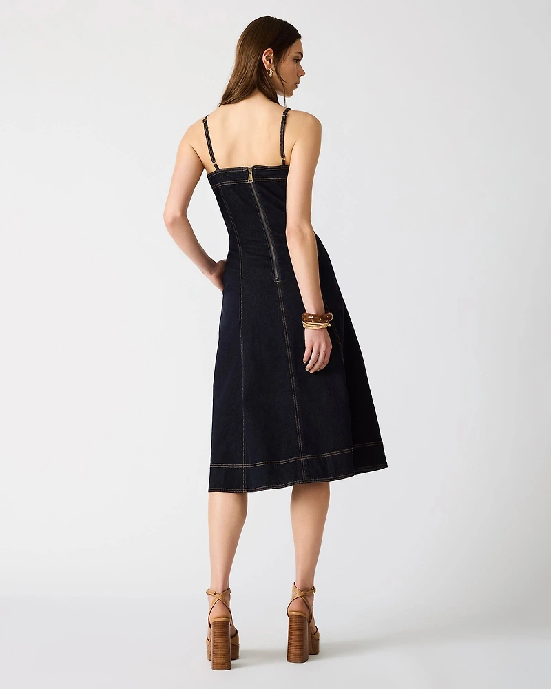 AURORA MIDI DRESS INDIGO DENIM