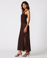SHARLENE DRESS BROWN