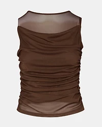 ROMAN KNIT TOP BROWN