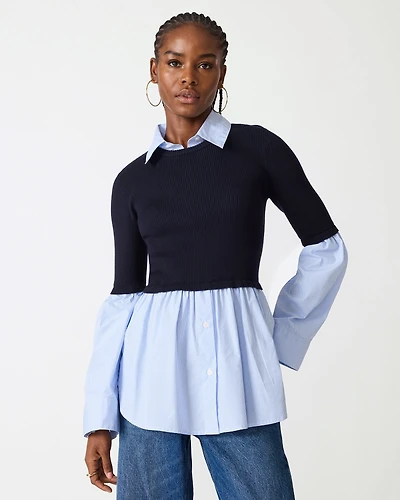 LENNY KNIT TOP MIDNIGHT