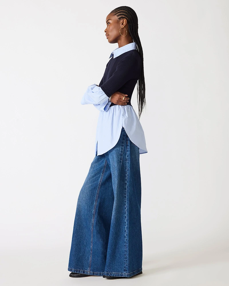 LENNY KNIT TOP MIDNIGHT