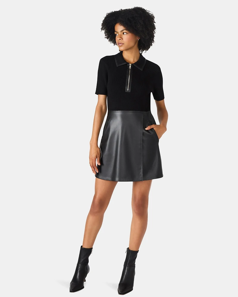 TILA DRESS BLACK MULTI
