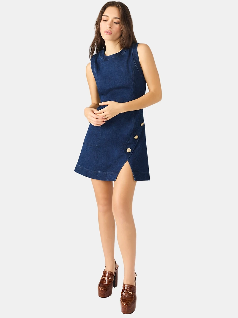 AUDRINA DRESS DARK BLUE DENIM