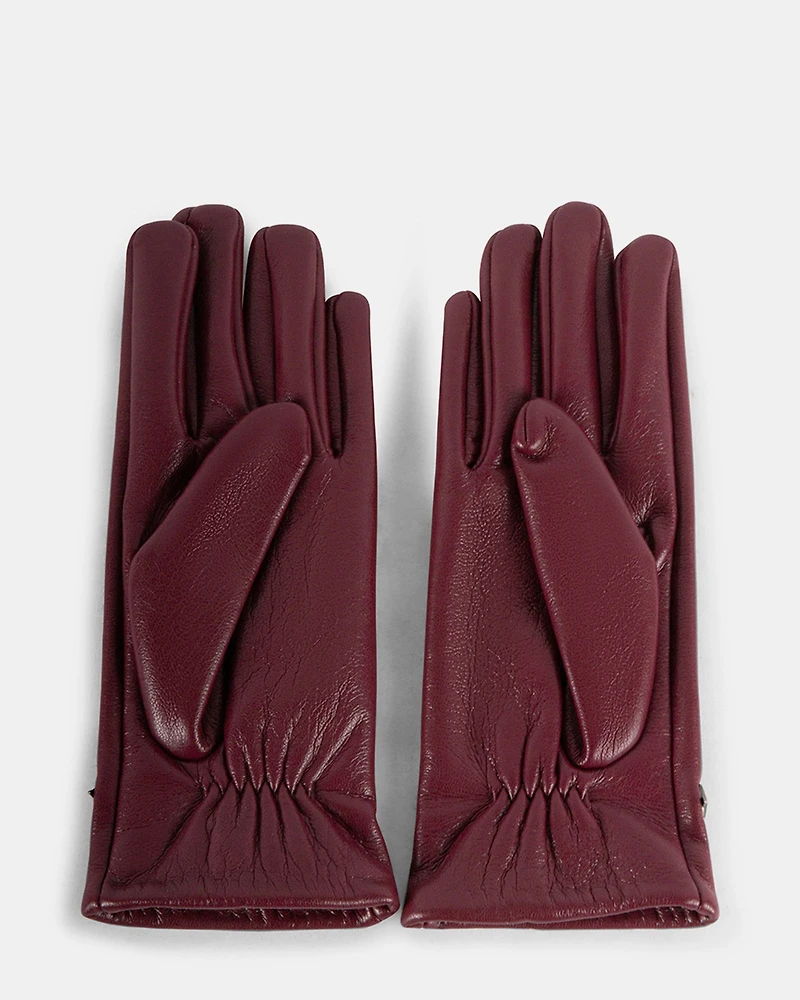 GRETA GLOVES BURGUNDY