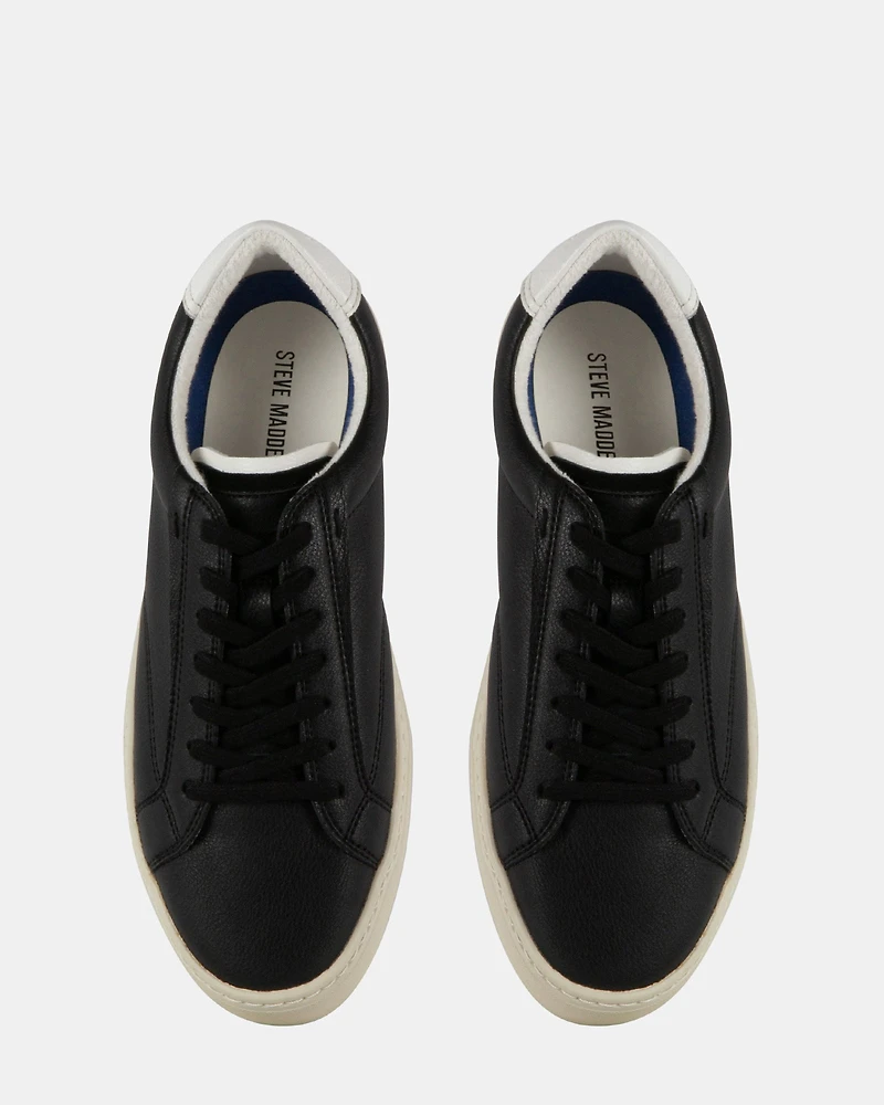 XAVVIER BLACK-WHITE LEATHER