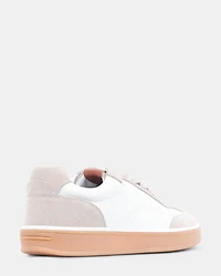 ABLO WHITE/TAUPE LEATHER